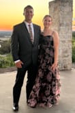 Fit perfectly true to size. Material was very lightweight and even though the wedding was in TX, I wasn't overly hot in the dress. Got SO many comments on how pretty I looked. I'm roughly 5'4" and I was able to wear 2.5" heels with it, so it's great for us short girls! Only complaint is that the adjustable straps wouldn't stay tightened. - Tara G.