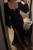 Super cute!! absolutely love this dress! runs a bit bigger. i usually wear a large but ended up fitting in a medium better in this dress - Nicole J.
