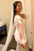 This dress was truly beautiful!! Such well done! The only problem was that I am a curvy gal and have wide hips. It was really tight on the hips so I will have to get some alterations or just order a larger size. And tighten the waist. I have a small waist and wide hips. - Adriana M.