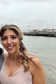 Wore this to a wedding in October! Stunning dress but the sparkles do
go everywhere. I should have gone up a size. I ordered a small, but the dress is tight and form-fitting. - Melissa H.