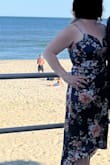 I have a hard time finding dresses because of my shape and my C-section belly, but this dress hugged me in all the right places. Typically, I go for a dress that flows on the bottom, but with this dress, I felt beautiful and attractive all night. The slip underneath was a little short for my liking - I have a bigger bottom than the top. Walking was fine, but I bought a shawl to put over my lap when sitting just in case. It worked out well. I did not wear a bra- the front is low and I hate strapless bras! Overall, a huge win and great quality! - Meggan W.