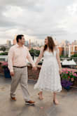 Dress fit super well & flowed perfectly for photos - got so many compliments! Planning to wear again for bridal shower. Only downside was that the elastic on the sleeves got tight and dug into my arm a little after a couple hours, but not too uncomfortable - definitely worth it. - Natalie R.