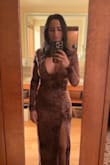 Bought this dress for a gala. Gorgeous fit and loved the color. Perfect for fall. Soft, comfy and stretchy. Would not recommend sizing up. Great dress, you will love it - Adriana V.