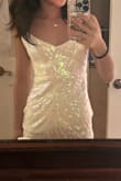 The dress fits well. The top may be a little big but not that big of a deal. I used it for a Bat Mitzvah and everyone said my dress looked cute! Such a cute purchase - Tei S.