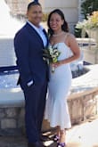 I purchased this for our 10 year vow renewal because it was a similar style to my original wedding dress. It was perfect, fit in all the right places, and wasn't too long for someone who is as short as I am (5'2"). Highly recommend. - Nicole V.