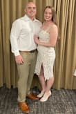 Loved wearing this little lace dress for my rehearsal dinner. The straps are adjustable so the shoulders and chest fit well. The slit is flattering but not too revealing! - Rachel S.