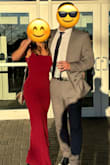 This dress is very flattering. I had to have it hemmed a couple of inches, but otherwise, it fit perfectly. My only complaint is that the bottom of the zipper doesn't sit quite right, but it's not too noticeable. - Sheena T.