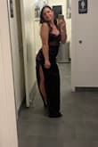 The dress was a bit long on me (I'm 5'2"), but worked with 3.5-inch heels. Got lots of compliments and love the velvet and corset top.. so cute! Side note: I have a small bust and the top stayed up fine- might feel a little unsupportive for my more busty gals - Brenna B.