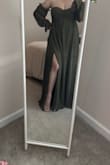 I am so happy I went with this dress. I am a bridesmaid in a wedding and we were given freedom to choose a dress style we wanted. I wanted something flattering that would hide my arms and tummy but still laid nicely. This was perfect and comfy! I will say it is a little long but I will be in heels and may just get it hemmed. The chest fits perfectly without a bra, may be too tight if I did wear one. Overall, love this so much! - Nicole J.