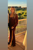 Overall a good fit, a little loose but really was the best fit for the fabric. The slit was the appropriate height and could wear a regular bra. Wore 3 inch heels and dress skimmed the floor. Will look for reasons to wear this dress again! - Kari S.