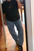 Honestly, I love the jeans. The material is soft,and they are also stretchy; they did feel a bit baggy, but I love that look. Felt very comfortable! If you're thinking of getting them, get them! - Zaly M.