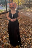 I absolutely loved this dress for our pumpkin head photo shoot! The lace detailing around the shoulders and back is not only soft but also provides great support. I felt confident and stunning throughout the shoot. The length is a bit long for my shorter frame, but that's to be expected. Overall, it was the perfect choice for the occasion! - Michelle G.