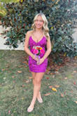Lulus shipped this dress to me quickly! I love the color and the fit. I received a ton of compliments. Straps are adjustable via the tie in the back. - Kimberly A.