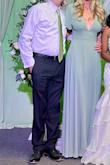 I wore this dress for my brother's wedding. It was a sage green theme. It was the perfect color, a pretty flowy dress, and I didn't have to wear a bra. The length was great for my height with 3" heels. The downside is it's easy to make tiny runs in the top material. - Vanessa S.