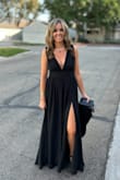 I ordered this dress for a gala that I was working.  The dress fit perfectly and was very comfortable throughout the night.  It was a bit long for me so I did have to have the length altered, but other than that, it ran true to size and I got a ton of compliments on it.  For reference, I am 5'7 and ordered a small. - Beth C.