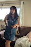 It's a perfect fall look! I love this dress with some brown boots. I'm short so it was a perfect size for me. Plus, it has pockets! - Erika H.