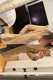 This coat is so classy and gorgeous! Though the buttons are cheap plastic; they are shiny gold and really make the coat look expensive! I do not think this coat will keep me that warm, but I live in the South, so I'm not super concerned about warmth. I have broad shoulders and normally wear medium coats. The medium fits me perfectly! - Claire M.