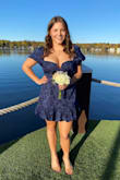 This dress was perfect for my daughter's last homecoming dance! She has worn Lulu's styles every year. The material is thick and great quality. The back is corset style so you are able to tighten it and no need for a bra. The dress was classy and she received many compliments. - Jill B.