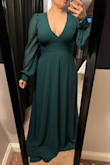 I felt so snatched in this dress. It hugged my waist perfectly, I love the cleavage, and it hides my tummy pouch! It was super long, but I'm 4'11 and have to get everything hemmed anyway. - Megan M.