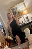 Was hesitant to order because I ordered last minute as a dress for my brother-in-law's wedding. Shipping was quick. Arrived and fit PERFECTLY. I ordered a M. Was worried it would be too long since I'm 5'1" but with 4" heels it was the perfect length. I'm curvy and it hit all the right curves perfectly. Material was thicker but breathable not sheer and stretchy! I did have to use body tape on the back as I felt the straps were a little loose but it was just a personal preference. - Sabrena S.