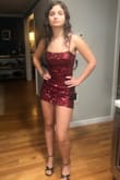 My daughter can wear a small or an XS. I would have preferred a bit more length and will order a small in this brand in the future. That aside, this dress was gorgeous, and she received so many compliments. Order arrived fast too! - Jaime G.