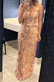 I loved this dress and got a lot of compliments. But the strap almost broke, which a lot of other people said on their reviews as well, so I was prepared that might happen. I was able to pin it and all was fine.
Note: I wore spankx under my dress but it kept making the dress slip bunch up and get twisted so I took off the spanks and was much more comfortable. Also, it was a bit long for me (5'3) even with heels, so I would get it hemmed so you don't snag it with your heels like I did. - Kimberly C.