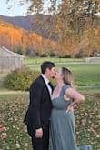 Got so many compliments on this dress! I am a postpartum momma and have a good sized belly, but this dress flattered me so well. So many women gave me amazing compliments on the gown. It is well made, durable, and it fits to size. Does not stretch. - Hayley L.
