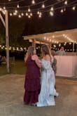 The dress was a perfect fit. I got so many compliments. It was just right for the occasion. I am the one in the maroon dress. - Celeste J.