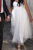 I have no words to describe how much I loved this dress. I felt so beautiful, and I was super comfortable. It made my courthouse wedding day just perfect. I felt in a dream. - Gina M.