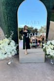 The dress fit so well. Fabric is amazing, it's thick, and has a bit of stretch which made it comfortable to wear. The length looked elegant. And the color perfect for a fall-winter wedding. So feminine. - Claudia O.