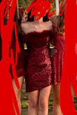 I got this dress for my homecoming. It came very quickly. The color was more purple than what the pictures show but it was still very pretty. The feather did fall out a little bit and the dye colored my arms. It was a little short on one end but not too short and the bust was a little large, I had to tape it down so it wouldn't fall. - Addy T.