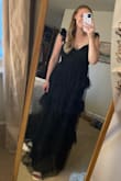 I ordered this dress to be a bridesmaid, and it fits like a glove! I was nervous it wouldn't be long enough to wear with a heel, but it's the perfect length on me. No alterations needed, and so flattering. - Emma P.
