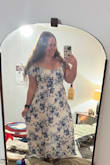 ITS PERFECT! The sleeves fit perfectly and it's very complementary. I bought this to wear when me and my husband buy our first house! We just got married a couple months ago and moved across the country and all of my wedding themed clothes are still in storage. Wanted something somewhat Bridal to wear when we close on the house and carries me over the threshold. - Hannah A.