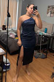 I bought to go to a wedding in Brasil this month, it's summer there, so it's gonna match well with the weather. It fits very well, I got the size M. The fabric is good, just a little thin and is not lined. - Brenda L.