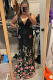 You get exactly what you see, this dress is simply stunning. It hugs in on your curvy waste (looks very flattering, I have an apple-shaped body) and loose around the hips (can't see my lower belly pooch) with a beautiful mermaid flare. This is SUCH an elegant dress designed with women's body in mind. I'm completely in love with this dress. Alterations: I did pull the straps up and shorten the dress because I'm 5'0 - picture shown is prior to any alterations - Kim L.