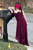 My daughter loved this dress from Lulus. It was perfect for her Semiformal dance (she attends a private school and it was appropriate and passed dress code). She didn't want to wear a short dress but wanted something flowy. This was perfect. It fit true to size, she's typically a size 8 and got the Medium. It fit well in the bust and she didn't have to keep pulling it up all night! The color was more beautiful in person. She is 5'5 and wore a slight heel and no hemming needed! - Erica A.