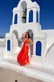 The design was elegant with its flowy silhouette and flattering cut. It was perfect for the beautiful scenery and sunny weather in Oia, Santorini. - Katherine Y.