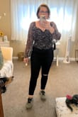This is a really beautiful top and it's extremely comfortable. I'm very happy with it; however, I would've preferred it if the back weren't completely sheer. But NBD, I just wear a sticky bra as one of the other reviewers mentioned. - Kate A.