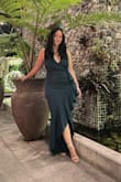 Confession: I'm turning 40 and my body is changing. I was feeling a bit insecure shopping around for the right dress for a black-tie wedding. I knew everyone in this particular crowd was going to bring their A Game. 

This dress made me feel amazing and just flawless! I'm 5'4" and dresses tend to run long on me but the tailoring and cut in this was perfect with 3 inch heels! I was able to dance all night without worrying about tripping on the dress. It's just perfect for us shorter ladies. On top of that, the "cinching" at the waist provided a nice coverage for a problem area. I felt very svelte in this dress. 

From the back, my booty was POPPIN' in the best way possible. I felt like a stunner. The color is perfect for fall and winter. I also would say this goes well with both silver or gold for jewelry and shoes and was easy to accessorize.

Get this dress. - Erica W.