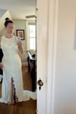 For the price, it is an absolute stunner of a dress. Not sure it's going to work out as a wedding dress for me, but it's a definite maybe, especially if we do an elopement or beach wedding. The waist area is a little baggy, while the bust and back are evvver so slightly tighter than I'd like. This is a situation I run into a lot with my body type/shape, so unless I order something custom I will expect to have alterations done. - Nicole B.