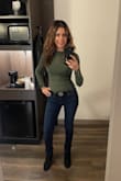 Love this top! It is cropped to the top of the pants. - Stefanie C.