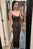 This dress is absolutely stunning and fits perfectly! It looks great with or without a sweater. My husband and I will be celebrating 10 years of marriage this coming year, and I plan to wear this dress when we go out to celebrate. - Jamie F.
