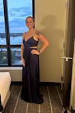 This dress was perfect, I have a large chest (36DDD) and a size large fit nicely with good support. I liked that it was padded since I couldn't wear a bra. The dress is very long, so it was perfect for tall girls like me! - Lindsay D.