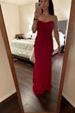 This dress was so pretty. I was bummed it didn't fit. The fit was perfect everywhere except at the top. I'm muscular and have strong lats - def not made for fit girls with muscular backs. Too tight at the top yet too big in the breasts. Felt like it was made for a tall skinny girl with big breasts. - Noel W.