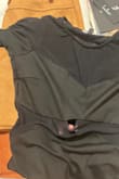 The fit is great. I can wear without a bra, and it's flattering. But it arrived with part of the mesh torn from the fabric. - Valerie L.