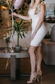 The dress is very elegant and fits perfectly. Does not ride up and not see through. Highly recommend! - Lina M.