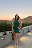 I loved this dress! It fit perfect and ordered a small based on the size chart. Definitely needed some fabric tape on the sides to make sure nothing was open. - Marisa F.
