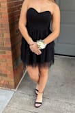 My 15 yo daughter wore this to a wedding recently and loved it! The form-fitting top with a fluffy skirt was adorable! The "stickiness" inside the top helped keep it secure all night, even while dancing. It was perfect! - Rochelle M.