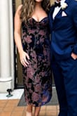 Loved this dress - so many compliments and fit perfectly. Be careful with the lace back the loops aren't that sturdy. I was able to fix the loop and all was well. I ordered a large for my chest size. - Macinzie M.