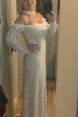 I ordered a large because I loved this dress and all that was available was an x-small and a large. I'm definitely not a large and it was really big on me! So I had it altered as much as it could be. I also had it hemmed and wore a 4 inch heel. This was my second ceremony same wedding wearing different dresses from LuLus .. they both were perfect and I got  so many compliments on both = I would maybe recommend some double sided tape if it is a little loose at the top & it's a comfortable elegant dress I highly recommend it 5 stars - Donna S.